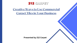 Creative Ways to Use Commercial Carpet Tiles in Your Business