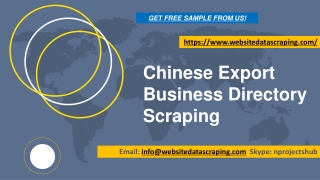 Chinese Export Business Directory Scraping