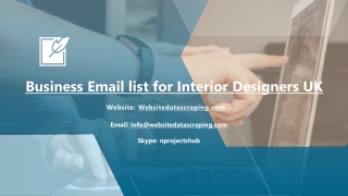 Business Email list for Interior Designers UK