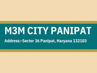 M3M Sector 36 Panipat - PDF Download