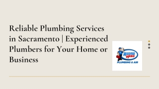 Reliable Plumbing Services in Sacramento  Experienced Plumbers for Your Home or Business