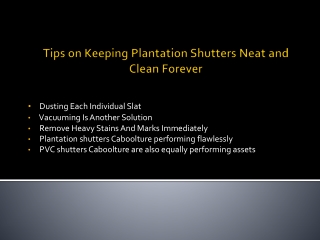 Tips on Keeping Plantation Shutters Neat and Clean Forever