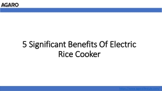 5 Significant Benefits Of Electric Rice Cooker