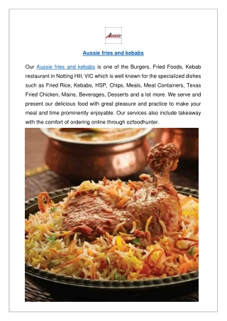 Aussie fries and kebabs - PDF