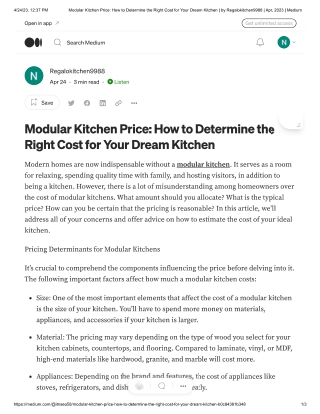 modular kitchen price