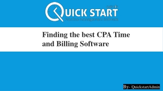 Learning about a CPA Time and Billing Software - QuickstartAdmin