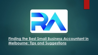 Finding the Best Small Business Accountant in Melbourne Tips and Suggestions