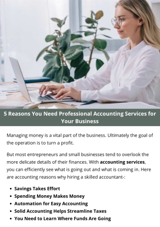 5 Reasons You Need Professional Accounting Services for Your Business