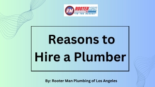 Reasons to Hire a Plumber