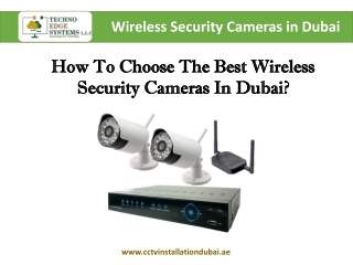 How To Choose The Best Wireless Security Cameras In Dubai?