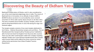 Ekdham yatra by helicopter