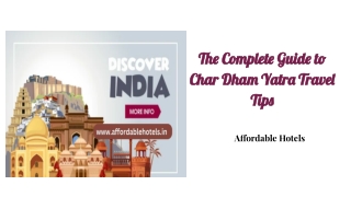 The Complete Guide to Char Dham Yatra Travel Tips