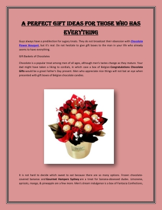 A Perfect Gift Ideas for Those Who Has Everything