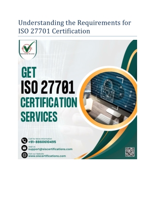 Understanding the Requirements for ISO 27701 Certification