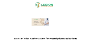 Basics of Prior Authorization for Prescription Medications