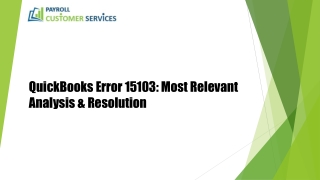 QuickBooks Error 15103: Most Relevant Analysis & Resolution