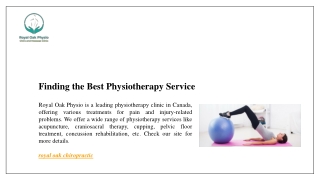 Finding the Best Physiotherapy Service