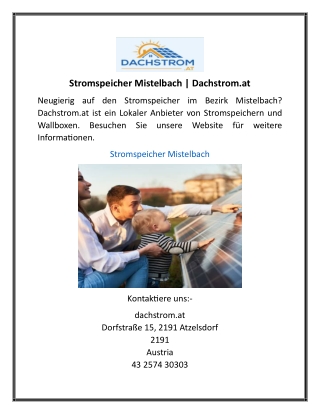 Stromspeicher Mistelbach Dachstrom.at