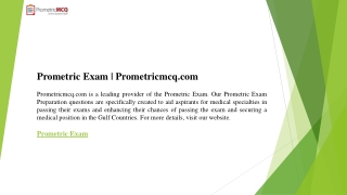 Prometric Exam  Prometricmcq.com