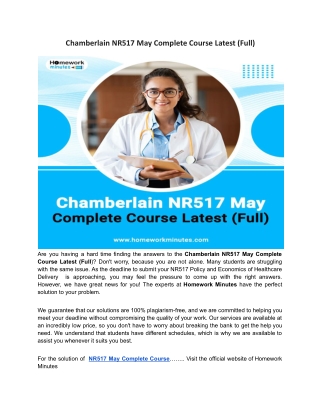 Chamberlain NR517 May Complete Course Latest (Full)