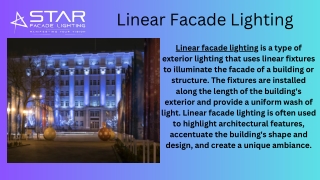 Linear Facade Lighting--