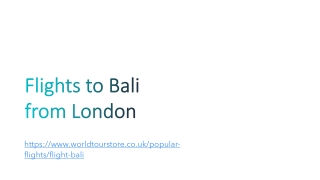 Flights to Bali from London