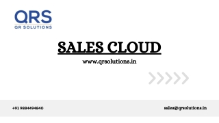 Salesforce Sales cloud | CRM | Saas | Sales cloud platform | QR Solutions Pvt Lt