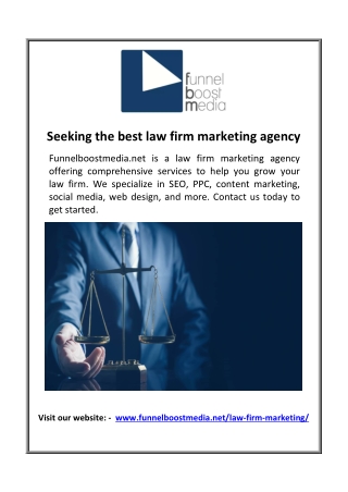 Seeking the best law firm marketing agency
