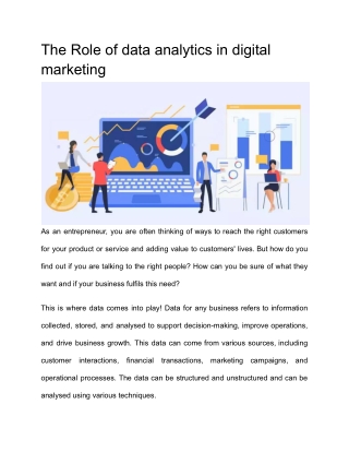The Role of data analytics in digital marketing