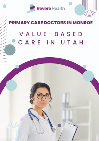 Primary Care Doctors in Monroe | Revere Health | Value-based Care in Utah