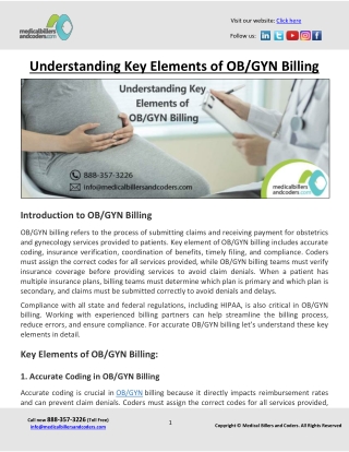 Understanding Key Elements of OB GYN Billing