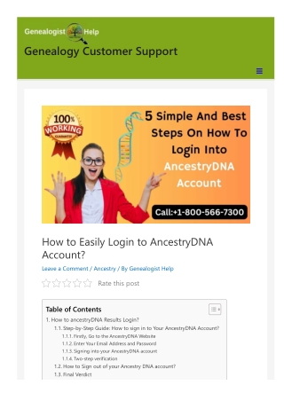 Login ancestryDNA account| Step by Step Guide to ancestry DNA results login 2023