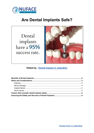 Exploring the Safety of Dental Implants