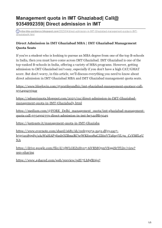 mba-bba-guidance.blogspot.com-Management quota in IMT Ghaziabad Call 9354992359 Direct admission in IMT