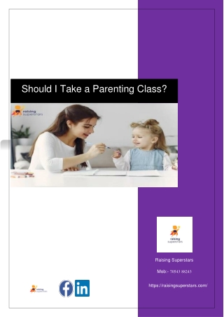 Should You Consider Taking a Parenting Class ?