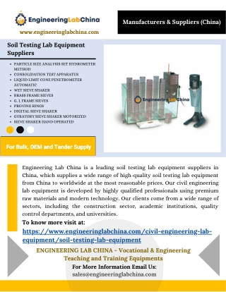 Soil Testing Lab Equipment Suppliers