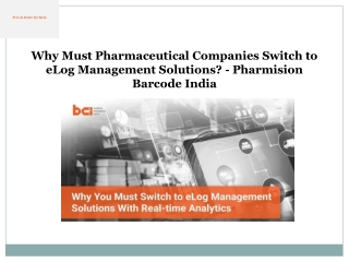 ELog Software - Pharmision Barcode India