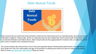 Debt Mutual Funds