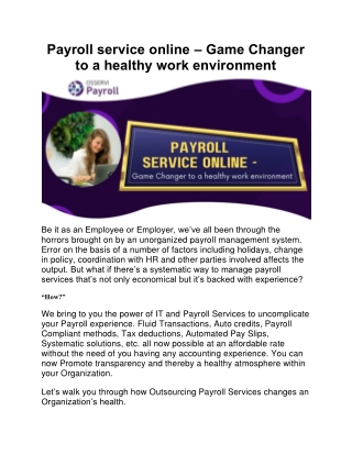 Payroll service online