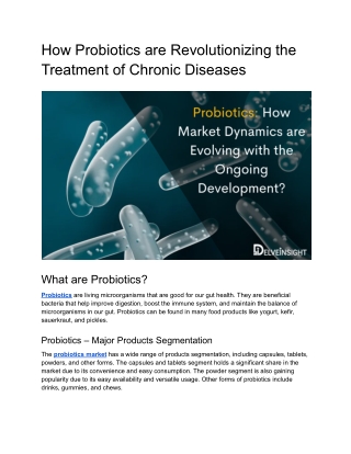 Probiotics_ How Market Dynamics are Evolving with the Ongoing Development