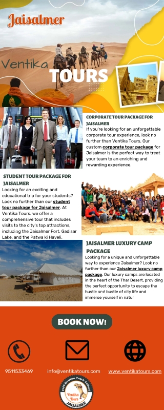 Jaisalmer Tour Package with Ventika Tours