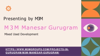 M3M Manesar Gurugram Upcoming Mix Use development