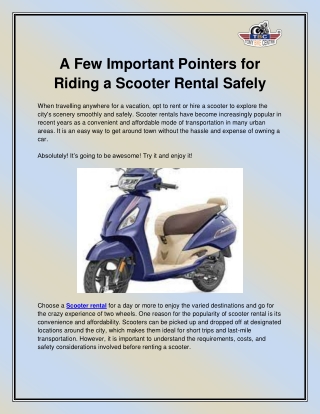 Scooter rental