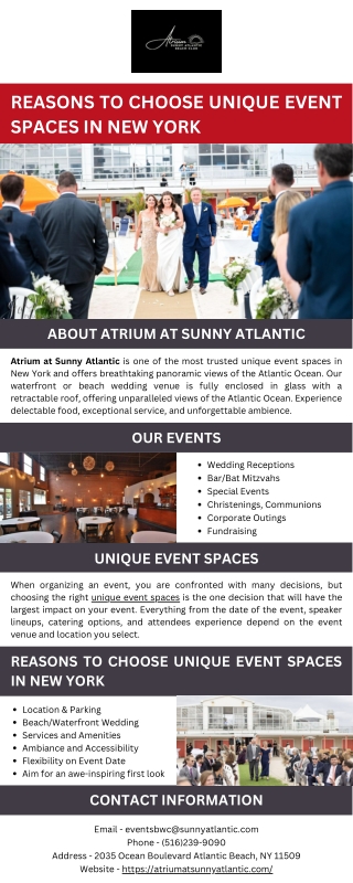 Reasons to Choose Unique Event Spaces in New York