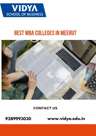 Looking for Top MBA College In Meerut