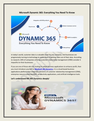 Microsoft Dynamic 365: Everything You Need To Know