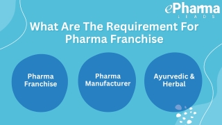 What Are the Requirements For Pharma Franchise