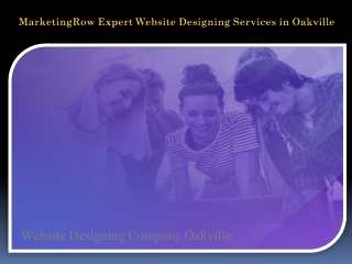 MarketingRow Expert Website Designing Services in Oakville