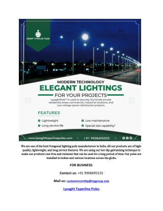 Best street light poles supplier near me