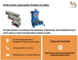 Multi point Lubrication System in India
